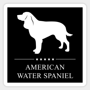 American Water Spaniel Dog White Silhouette Magnet